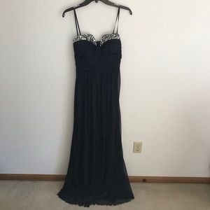 Strapless Gown with Jewel Embellishments